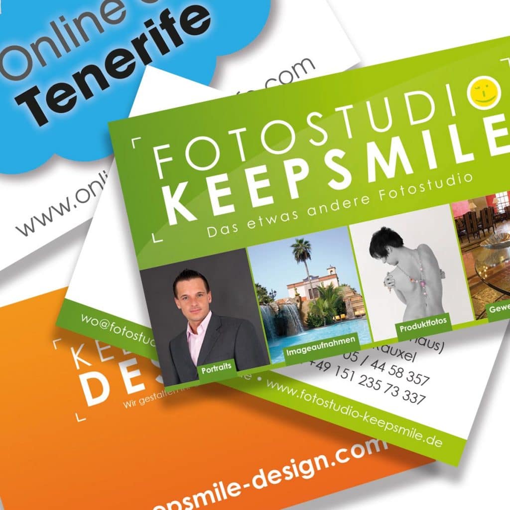 Visitenkarten / Business Cards von Keepsmile Design / Online on Tenerife