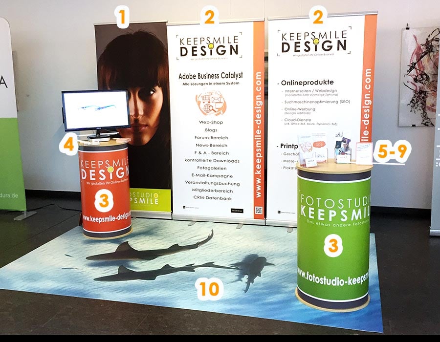 einfacher Messestand von Keepsmile Design