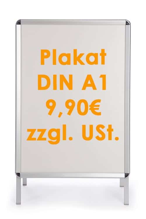 Plakat für Kundenstopper im Format A1 bei Keepsmile Design