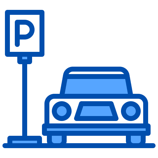 Parkplatzschild - Keepsmile Design hat ein Parkplatz neben dem Gebäude