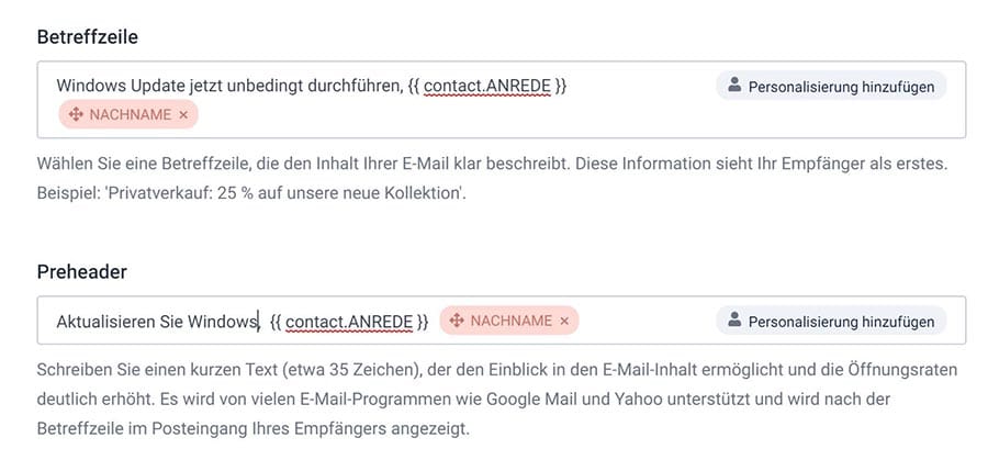 E-Mail-Kampagnen sollten personalisiert sein