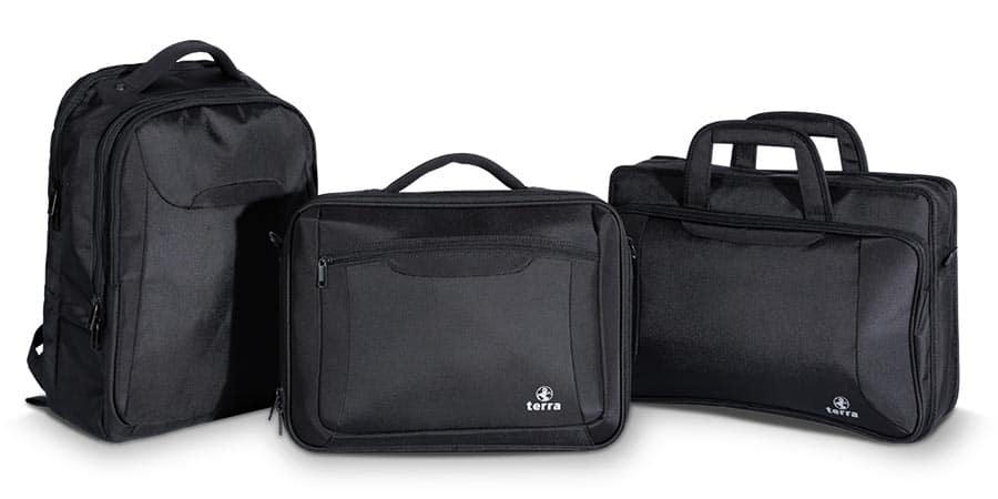 Laptop-Taschen und -Rücksäcke aus widerstandsfähigem Polyestermaterial von TERRA