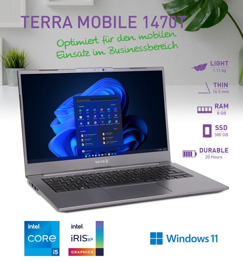 Angebot TERRA Laptop 1460T bis zum 31.03.2022 bei Keepsmile Design, Castrop-Rauxel